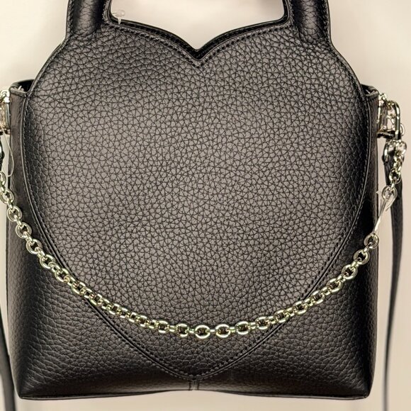Tiffany & Co. Bucket Bag Heart Purse In Black Leather NWT Authentic - Picture 4 of 9